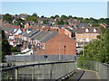 Chesterfield houses from the foot bridge