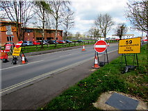 ST3037 : Road Closed, East Quay, Bridgwater by Jaggery