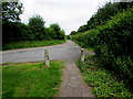 Concrete posts at the edge of Mopla Road, Tutshill