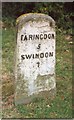 Old Milestone by the former A420 in Shrivenham