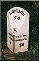 Old Milepost by the A509 near Emberton Country Park