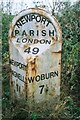 Old Milepost by the A509, south of Newport Pagnell