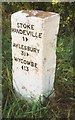 Old Milestone by the A4010, north of North Lee