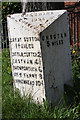 Old Milepost by the A41, north of Backford Cross