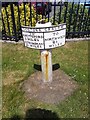 Old Milepost by the A559 in Lostock Gralam