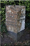 SJ5153 : Old Milepost by the A534 at Bickerton Hill by J Higgins