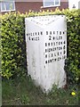 Old Milepost by the former A534, Barton Road, Farndon