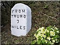 Old Milestone by the former A30 in Mitchell