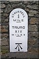 Old Milestone in Alexandra Road, St Austell