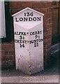 Old Milepost by the B6179 in Ripley