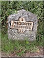 Old Milestone by Westleaze, north of Burton