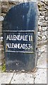 Old Milepost by the A689, Cowshill