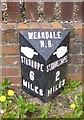 Old Milepost by the A689, Front Street, Westgate