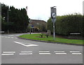 Wooden bench on a Pentyrch corner