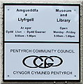 Pentyrch Museum and Library information board, Penuel Road, Pentyrch