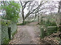 Sowerby Bridge FP69 at a gateway near Wood Lane Hall, Sowerby