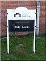 Oddy Locks, name board