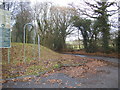 The entrance to Blackbirds sewage treatment works