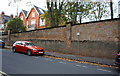 Boundary wall of school on north side of Burns Street