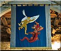 SJ9995 : The St Michael banner in Mottram Church by Gerald England