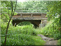 SU9650 : Railway bridge over footpath by Robin Webster