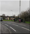 Vodafone telecoms mast and cabinets, Excalibur Drive, Cardiff