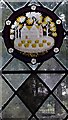 Rebus roundel in St Mary, Shipton Solers