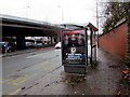 ST3089 : If you're awake, we're awake advert on a Crindau bus shelter, Newport by Jaggery