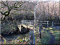 Footbridge over the Bargod Taf in Bedlinog