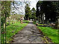 Churchyard path in Cadoxton