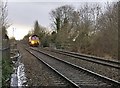 Train on the Leicester to Birmingham railway line