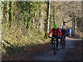 SJ6167 : Cyclists on the Whitegate Way by Stephen Craven