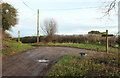 SE2968 : Bridleway junction near Bland Close by Derek Harper