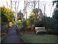 Footbridge from a memorial section of Johnston Gardens