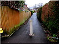 Concrete post at the northern end of Station Road, Abergavenny