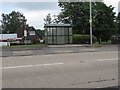 Bus stop and shelter near Spar, Penperlleni