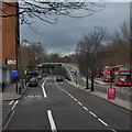 Old Kent Road approaching Bricklayers Arms flyover