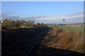 SP4314 : Railway line towards Worcester at Hanborough by Robert Eva