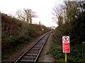 Railway north of Saundersfoot station