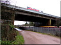 ST1783 : M4 motorway overbridge, Lisvane, Cardiff by Jaggery