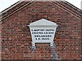 Sawley Baptist Church, datestone