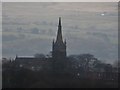 Distant view of Walshaw church