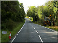 Hedge Cutting on Lough Shore Road near Blaney