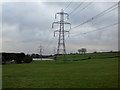 Line of Electricity Pylons from Hall Lane