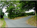 Road junction north of Tal-sarn in Ceredigion