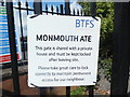 SO5013 : BT Notice near Monmouth Telephone Exchange by David Hillas