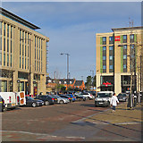 TL4657 : Cambridge: across Station Square by John Sutton