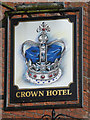 The Crown Hotel in Stone (sign), Staffordshire