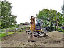 TQ7855 : Digger near Mote House by Robin Webster