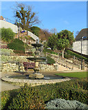 TM3034 : Felixstowe: Cliff Gardens and Town Hall Fountain by John Sutton